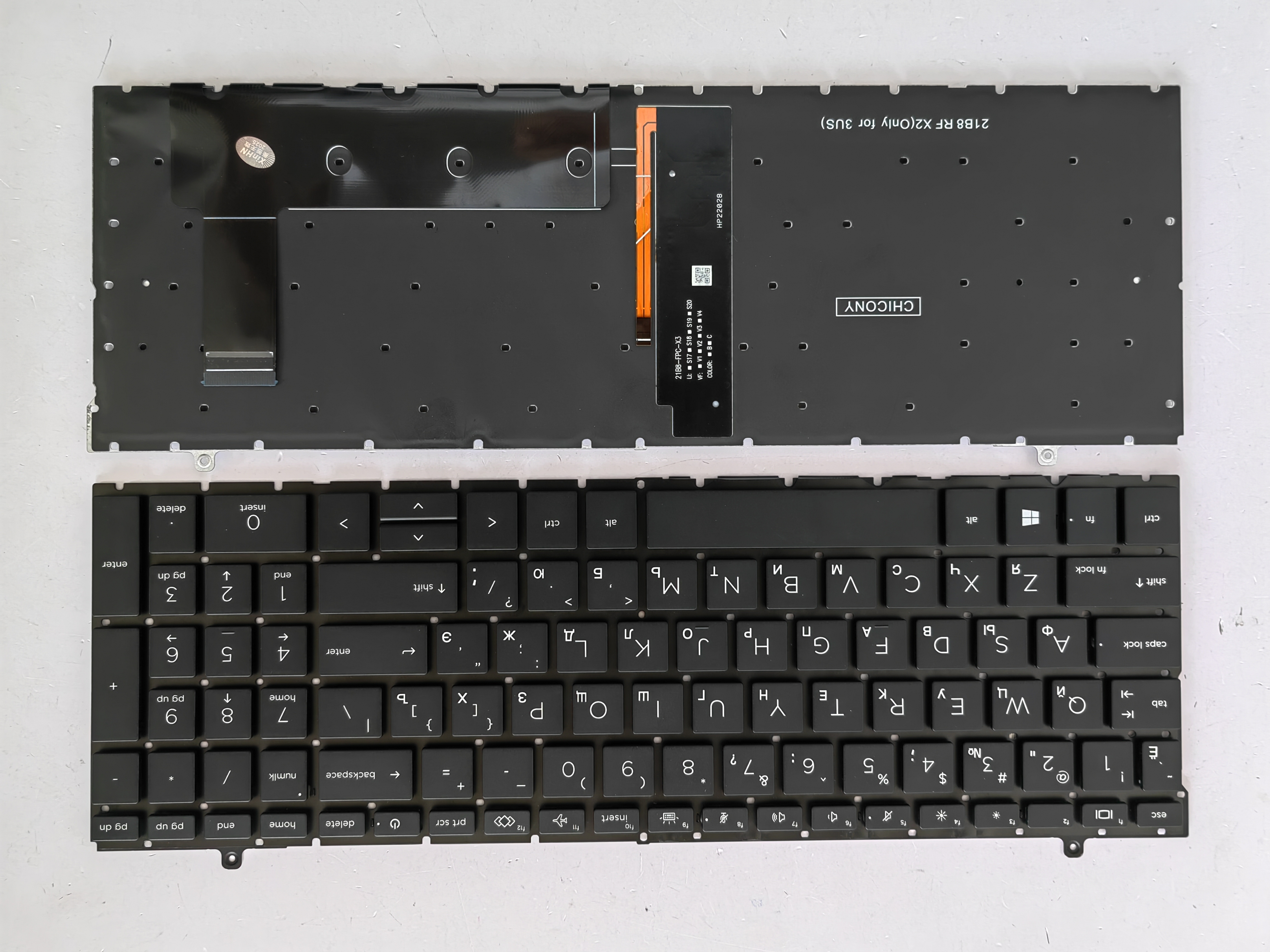 Picture of New Replacement Laptop Keyboard For HP 450G9/455G9/860G9/860G10/450G10/455G10 BLACK Backlit (OEM) RU Layout